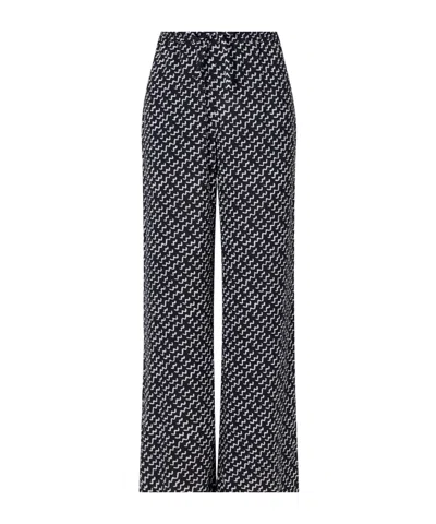 Donde Esteban Estrellitas Y Olas Printed Woven Straight-leg Pants In Black