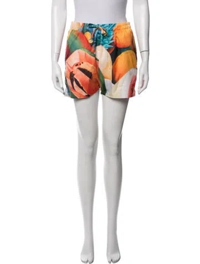 Pre-owned Donde Esteban Floral Print Bottoms W/ Tags In White
