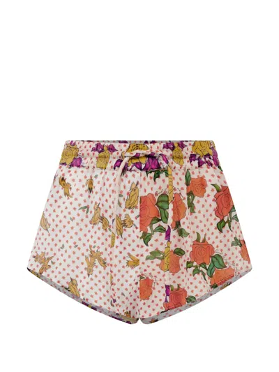 Donde Esteban Floral-print Drawstring Shorts In Multi
