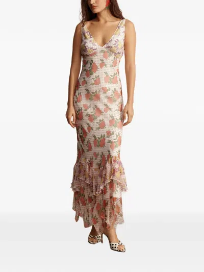Donde Esteban Floral-print Ruffled Maxi Dress In Multi