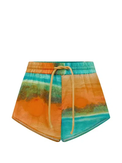 Donde Esteban Formentera Cotton-voile Shorts In Multi
