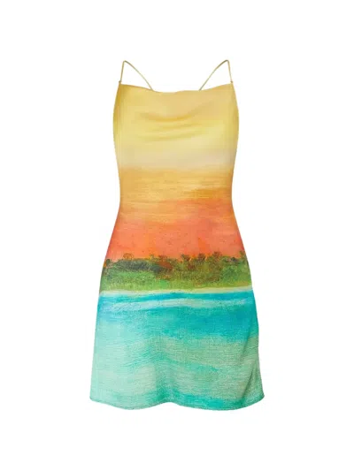 Donde Esteban Formentera Mini Dress In Multi