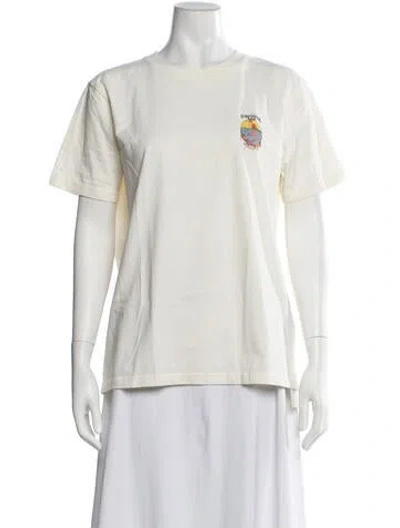 Pre-owned Donde Esteban Graphic Print Crew Neck T-shirt In Neutrals