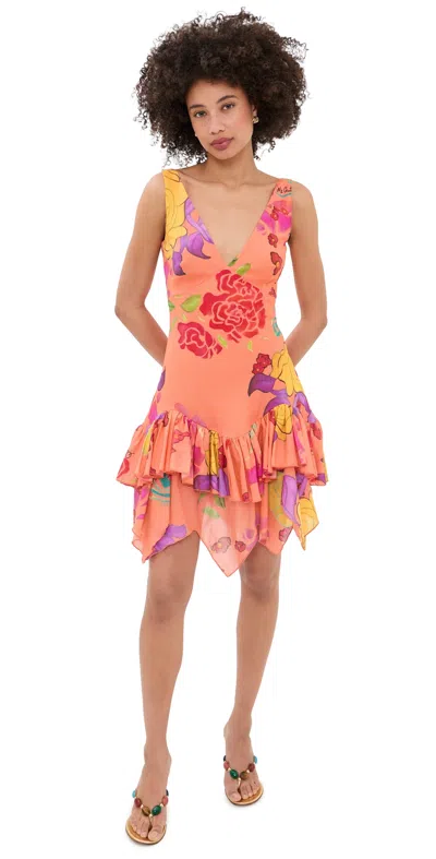 Donde Esteban Guava Flores Mini Dress Pink Multi