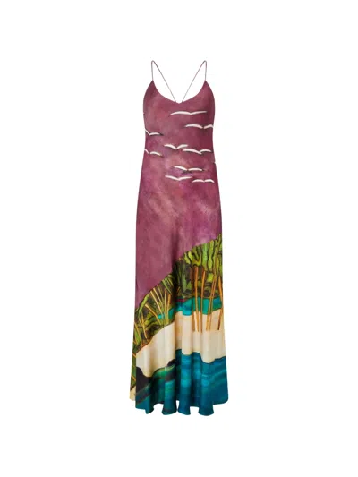 Donde Esteban La Sierra Graphic-print Maxi Dress In Multi