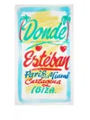 Donde Esteban Logo-print Beach Towel In White