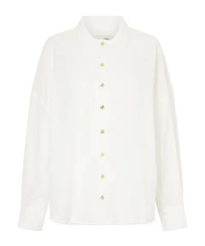 Donde Esteban Lanzarote Cotton-voile Shirt In White