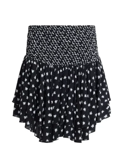 Donde Esteban Ruffled Mini Skirt In Black