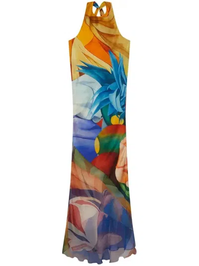 DONDE ESTEBAN SALPICON MAXI DRESS - WOMEN'S - SILK