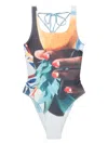 Donde Esteban Salpicon Swimsuit In Orange