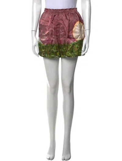 Pre-owned Donde Esteban Silk Mini Shorts W/ Tags In Multicolor