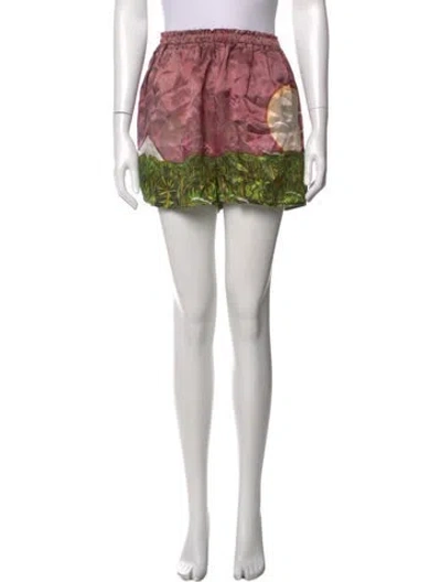 Pre-owned Donde Esteban Silk Mini Shorts W/ Tags In Pink
