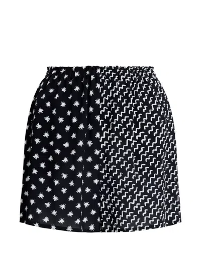 Donde Esteban Stars Waves Print Shorts In Black