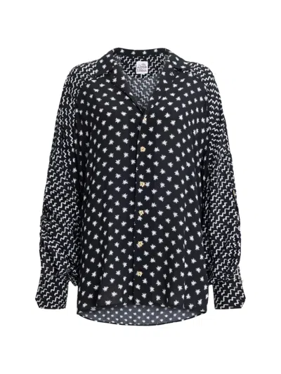 Donde Esteban Stars Waves Shirt In Blue