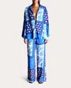 Donde Esteban Patchwork-print Shirt In Blue