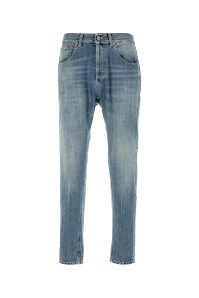 Dondup Faded Five-pocket Trousers Belt Loops In Blue