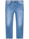 Dondup Alex Faded Belt Loops Trousers In Blue