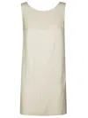 Dondup Sleeveless Textured Top With Relaxed Fit In White