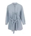 Dondup Abito Bambina In Denim Di Cotone In Gray