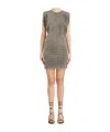 Dondup Abito Girocollo In Cotone In Brown