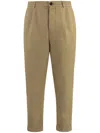 Dondup Adam Stretch Cotton Chino Trousers In Neutrals