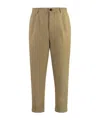 Dondup Adam Stretch Cotton Chino Trousers In Nude