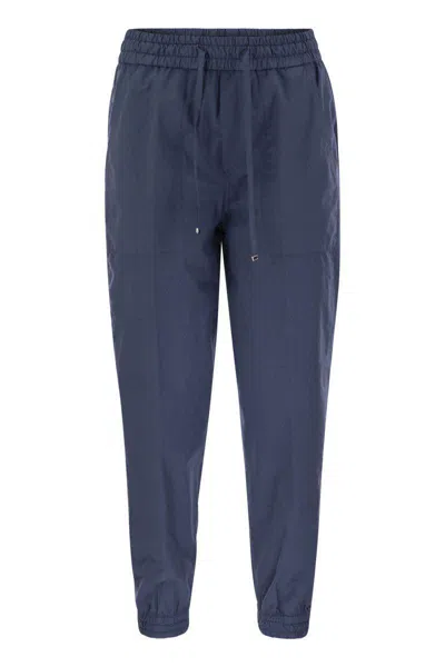 Dondup Women's Alba - Cotton Jogger Trousers In Blue