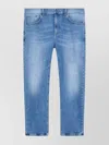 Dondup Alex Faded Belt Loops Trousers In Blue