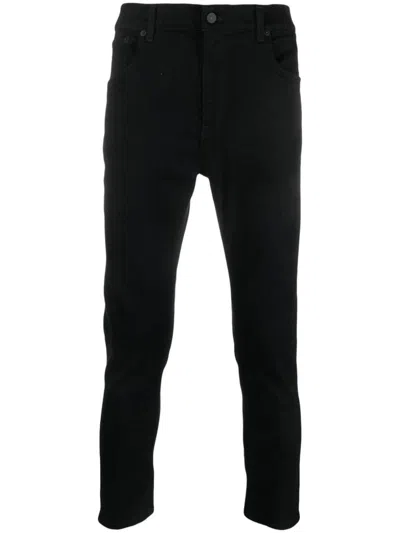 Dondup Low-rise Slim-fit Jeans In Black