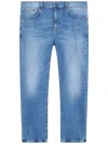 Dondup Alex Faded Belt Loops Trousers In Blue