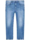 Dondup Alex Faded Belt Loops Trousers In Blue