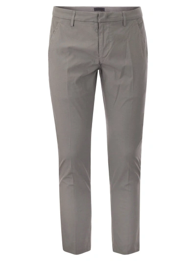 Dondup Alfredo - Slim-fit Cotton Trousers In Grey