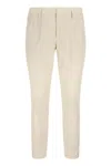 Dondup Alfredo - Slim-fit Cotton Trousers In Light Beige