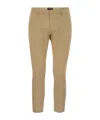 Dondup Alfredo - Slim-fit Cotton Trousers In Brown