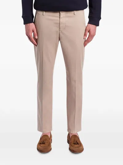 Dondup Alfredo Pressed-crease Trousers In Neutral