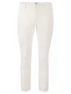 Dondup Alfredo - Slim-fit Cotton Trousers In White