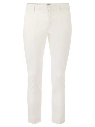 Dondup Alfredo - Slim-fit Cotton Trousers In White