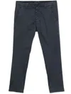 Dondup Plain Slim-fit Chinos In Blue