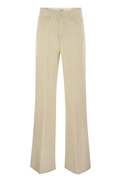DONDUP DONDUP AMBER - FIVE-POCKET WIDE-LEG TROUSERS