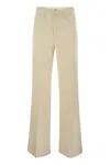 Dondup Flared Trousers In Neutral