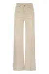 Dondup Wide-leg Trousers With High Waist And Classic Five-pocket Styling In Pink