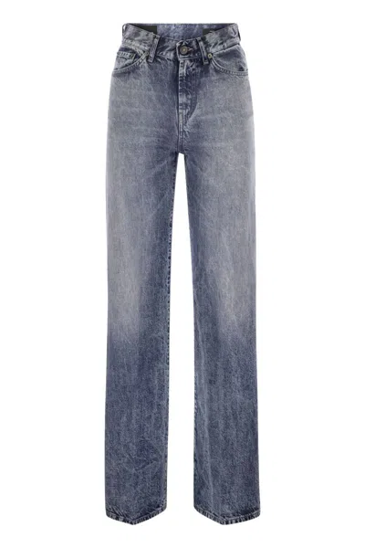 Dondup Amber - Wide-leg Jeans In Blue