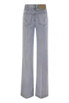 Dondup Amber - Wide-leg Jeans In Gray