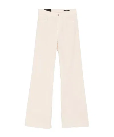 Dondup Amber Flared-leg Trousers In White