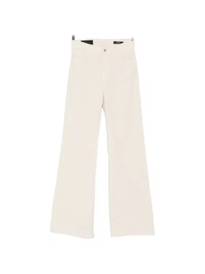 Dondup Amber Flared-leg Trousers In White