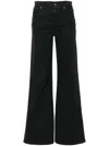 Dondup Marlen Wide Leg Jeans In Bull Cotton And Lyocell In Black