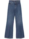 Dondup Amber Wide Flared Jeans In Blue