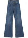 Dondup Amber Wide Flared Jeans In Blue