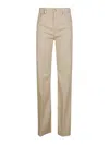 Dondup Wide Leg Trousers With Five Pockets In Neutral