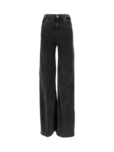 Dondup Logo Patch Straight-leg Pants In Black